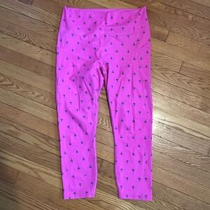 Fabletics Leggings - Pure Luxe - Palm Tree print -7/8 length-XL